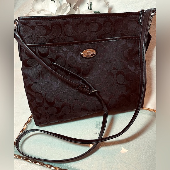 New Coach Black CC Web and Leather Crossbody Handbag - Picture 16 of 16